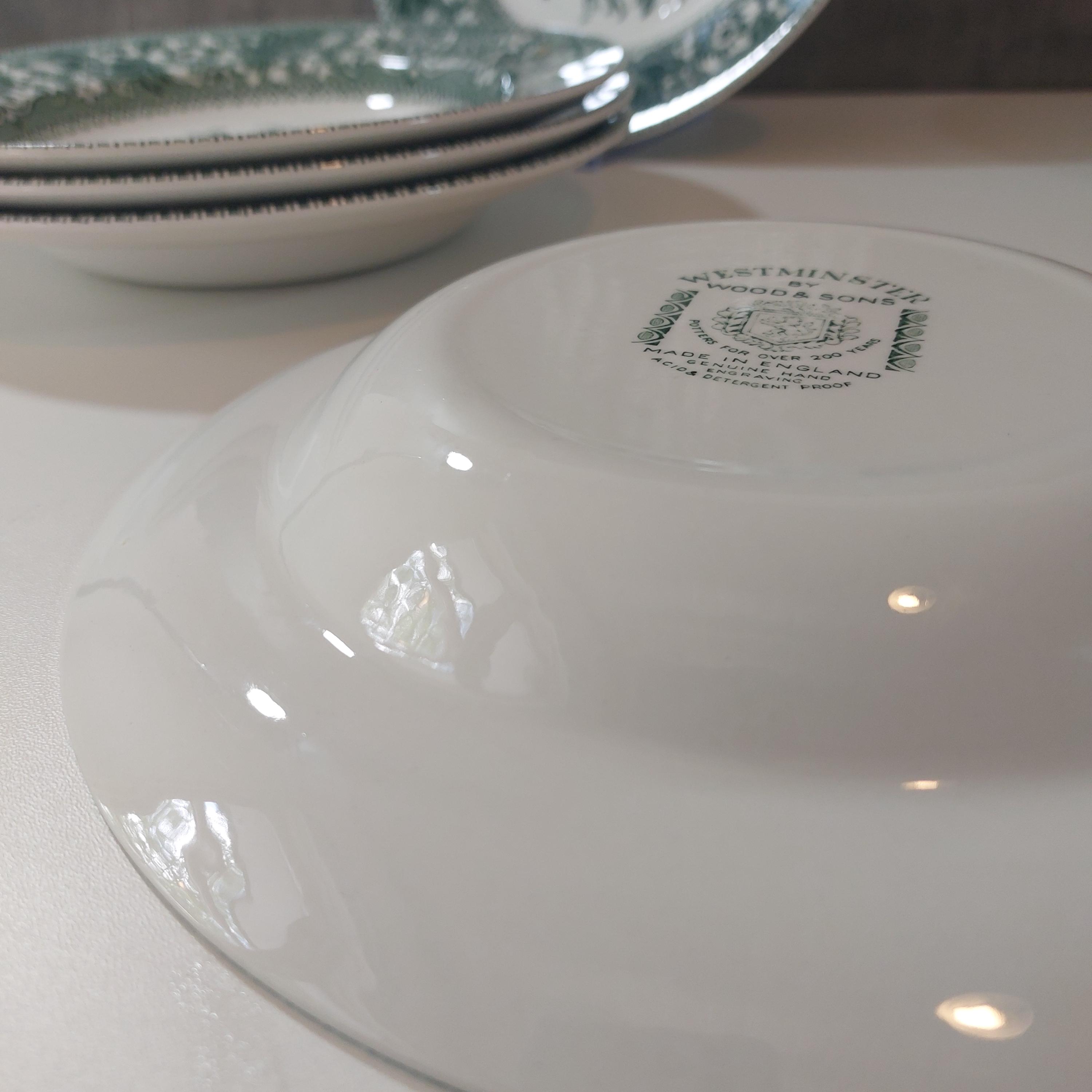 Vintage Wood & Sons | Westminster | Large Deep Plate | Green