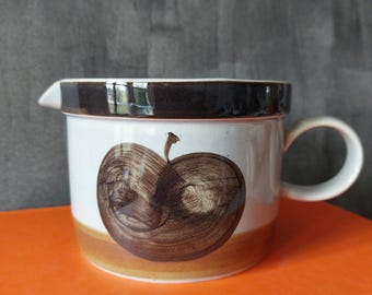 Vintage Melitta Milk Jug - Brown Apple Decor, Hohenstein Germany 1970s
