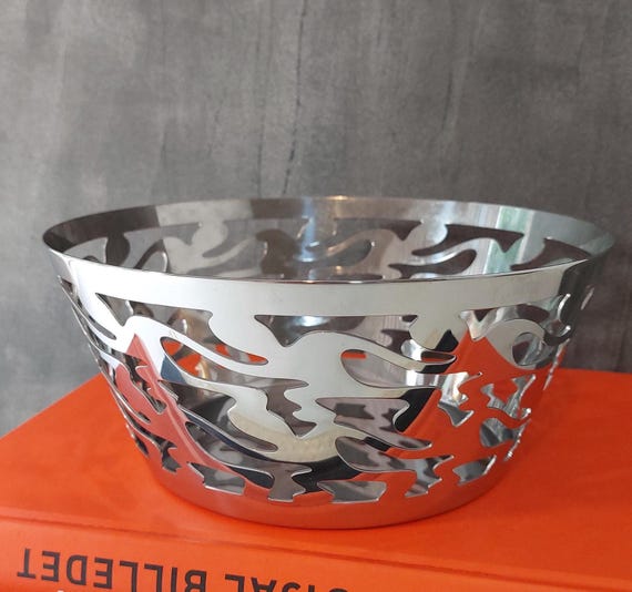Alessi Ethno Fruit Basket: Stefano Giovannoni Stainless Steel Bowl