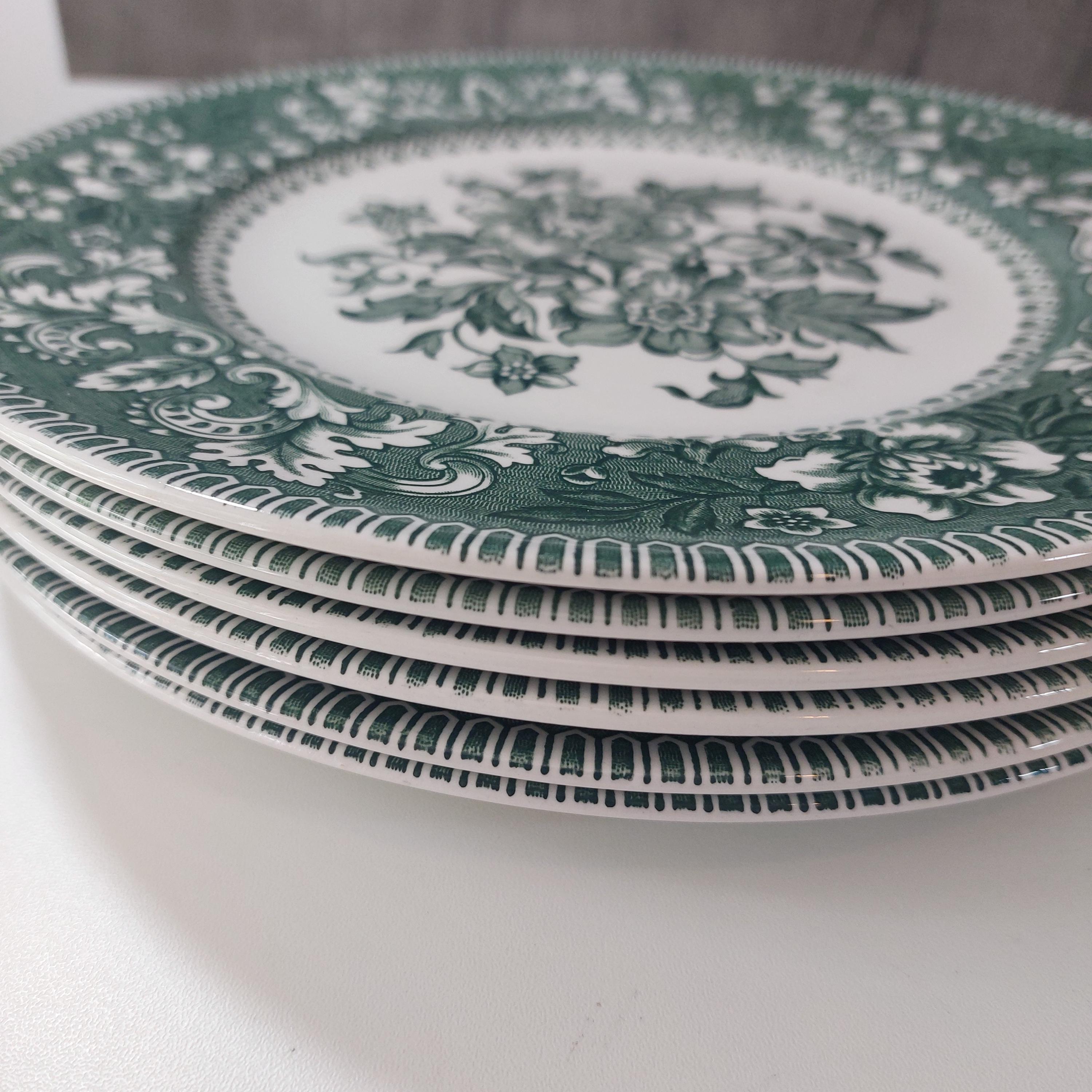 Vintage Wood & Sons | Large Dinner Plate | Westminster | Green