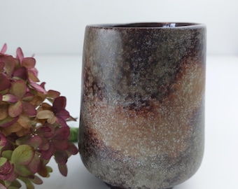 ミッドセンチュリードイツ陶器 水玉模様 ウィードポット 花瓶
