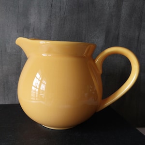 Vintage German Waechtersbach | Big Yellow Pitcher | Fun Factory | 1980s | Milk Jug | German Ceramic Milk Pitcher | 6.25 cup | 1,5 litre |