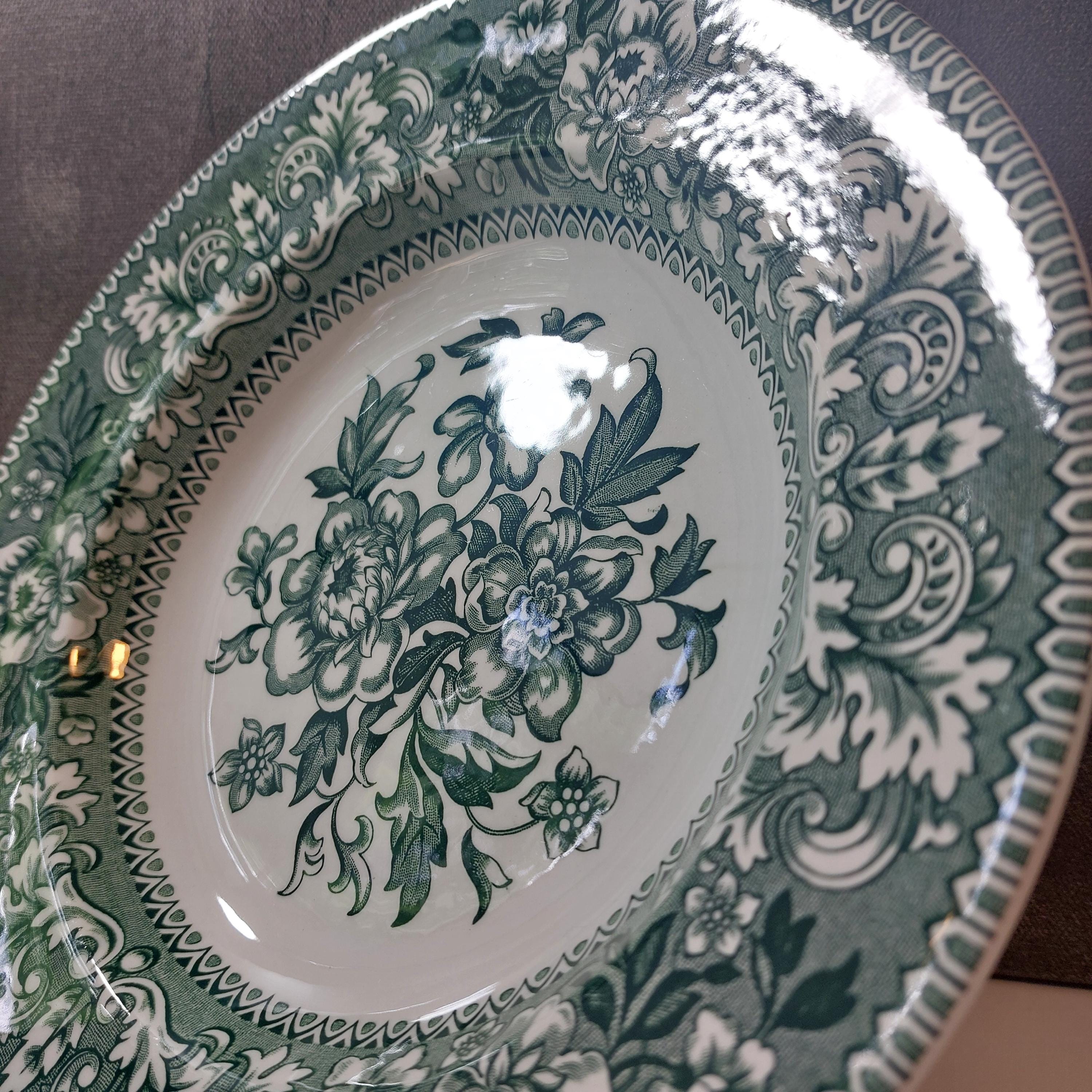 Vintage Wood & Sons | Westminster | Large Deep Plate | Green