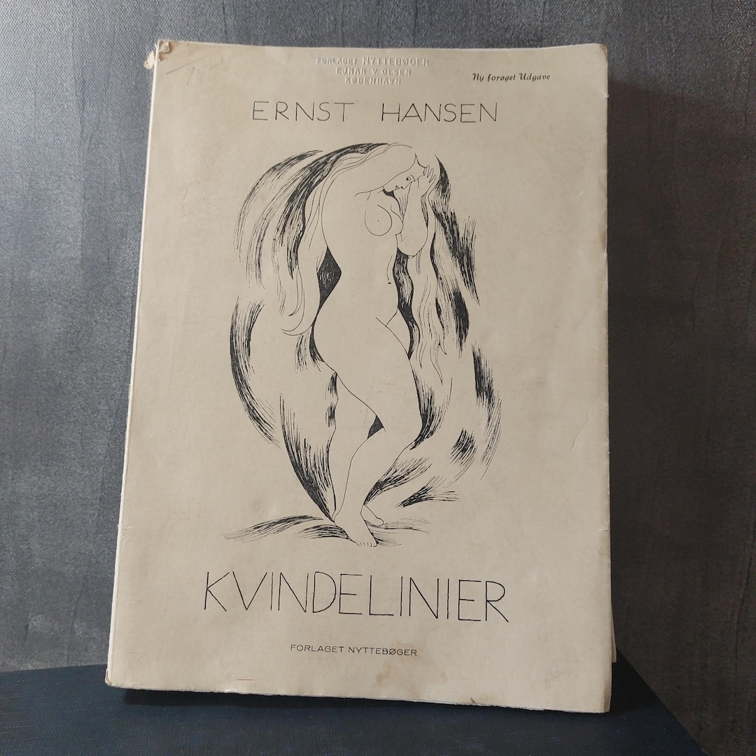 Danish Vintage Art Book 1941 Ernst Hansen Kvindelinier Nude