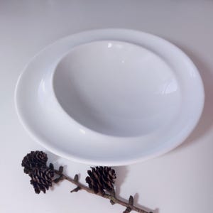 Vintage Stelton | Denmark | Serving Bowl | Catchall | 1990s | White Porcelain Dish | Scandinavian Kitchen | Minimalistic Kitchen |