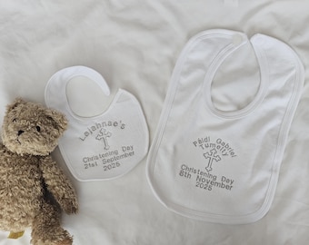 Custom Embroidered Christening/ Baptism Bib | Personalised