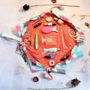 Bolsa organizadora de cosméticos con cordón de 20 ", impermeable, portátil, regalos para mamás, novias, bolsa lavable para maquillaje y cosméticos de joyería.
