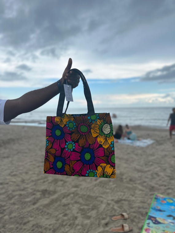African Ankara Tote Bag: Handmade, Shoulder Bag, Afrocentric Style