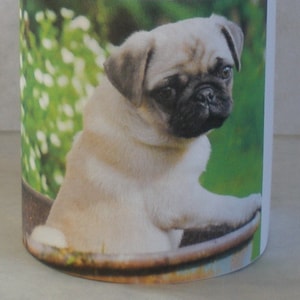 11 OZ.  Pug ceramic coffee mug
