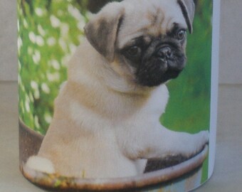 11 OZ.  Pug ceramic coffee mug