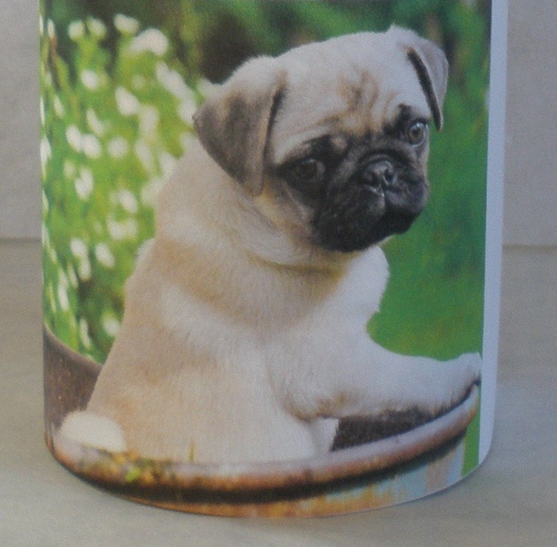 11 OZ. Pug ceramic coffee mug image 1