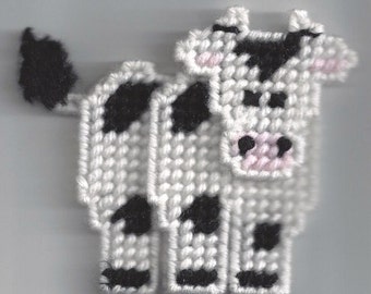 Cow Ornament Plastic Canvas