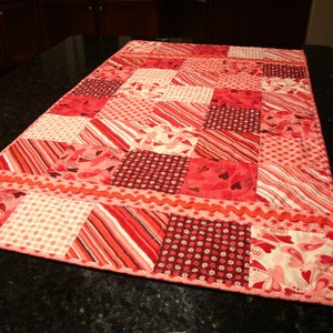 Chemistry Handmade Quilted Table Runner or Topper Valentine's Day Decoration image 5