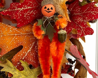 Old Fashioned Hall Acorn Man, Halloween Ornaments, Pumpkin Decorations