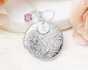 Heart Charm Locket / Heart Locket / Locket With Heart Charm / Flower Locket / Locket Necklace/ Photo Locket / Locket With Photos / Custom