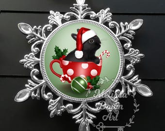 Black Bunny Ornament / Custom Bunny Ornament / Black Bunny Ornament / Personalized Bunny Ornament / Black Lop / Lop Ornament / Black Rabbit