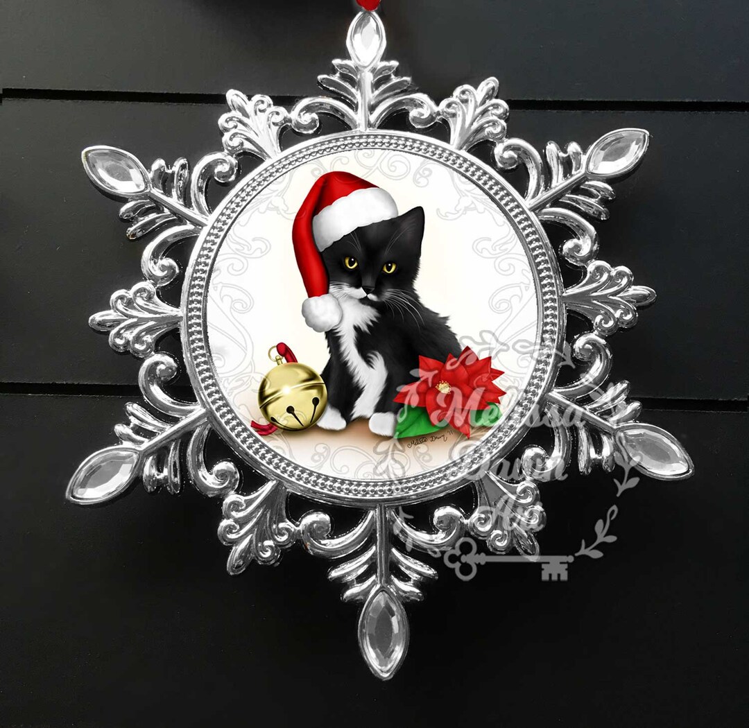Custom Cat Ornament / Cat Ornament / Cat Lovers Gift / Tuxedo Cat ...