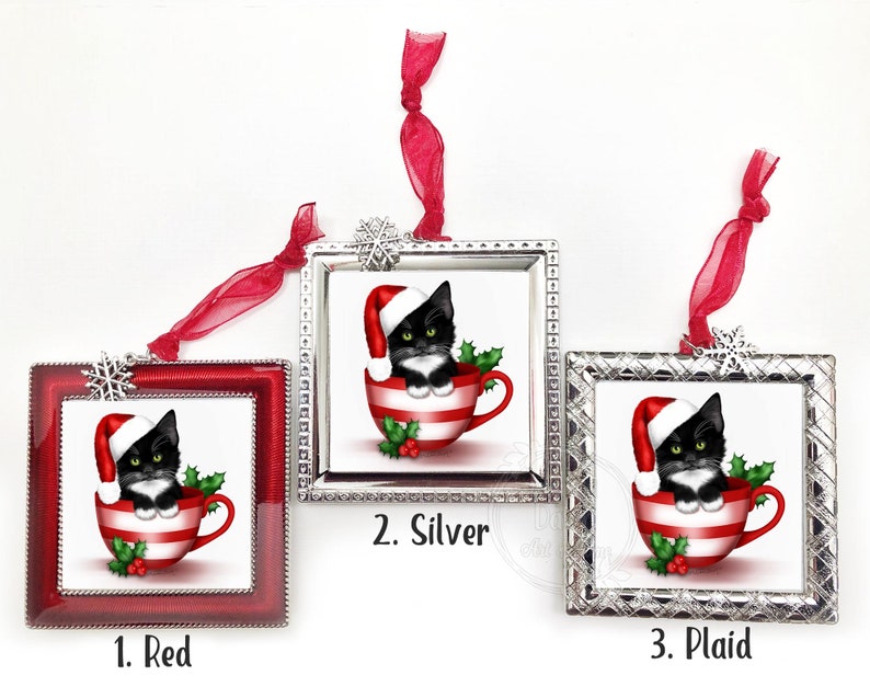 Black and White Cat / Tuxedo Cat Ornament / Custom Cat - Etsy