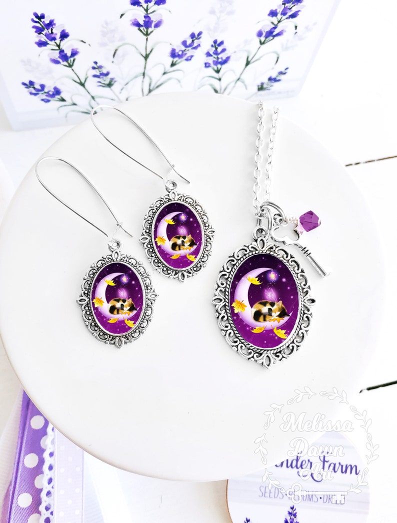 Calico Cat Cameo Earrings Cat Earrings Calico Cat Earrings Cat Jewelry Gifts for Cat Lovers Cat Owners Cat Art Gypsy Moon