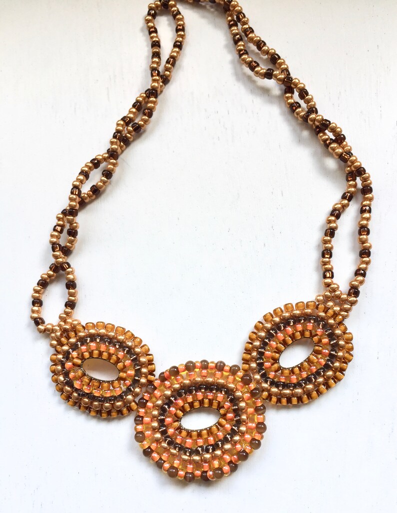 Beaded Bib Necklace/ Boho Necklace Bib Jewelry/ Bead Statement Etsy UK