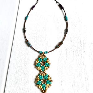 Bead necklace handmade jewelry, bead Mandala pendent, little Mandala, boho mandala necklace, gift for her, chain necklace.