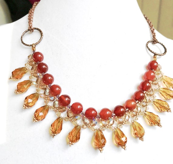 Gift for Her Necklace Boho One of a Kind Mandala Pendant Necklace SALE Handmade Beaded Pendant Necklace Leather necklace