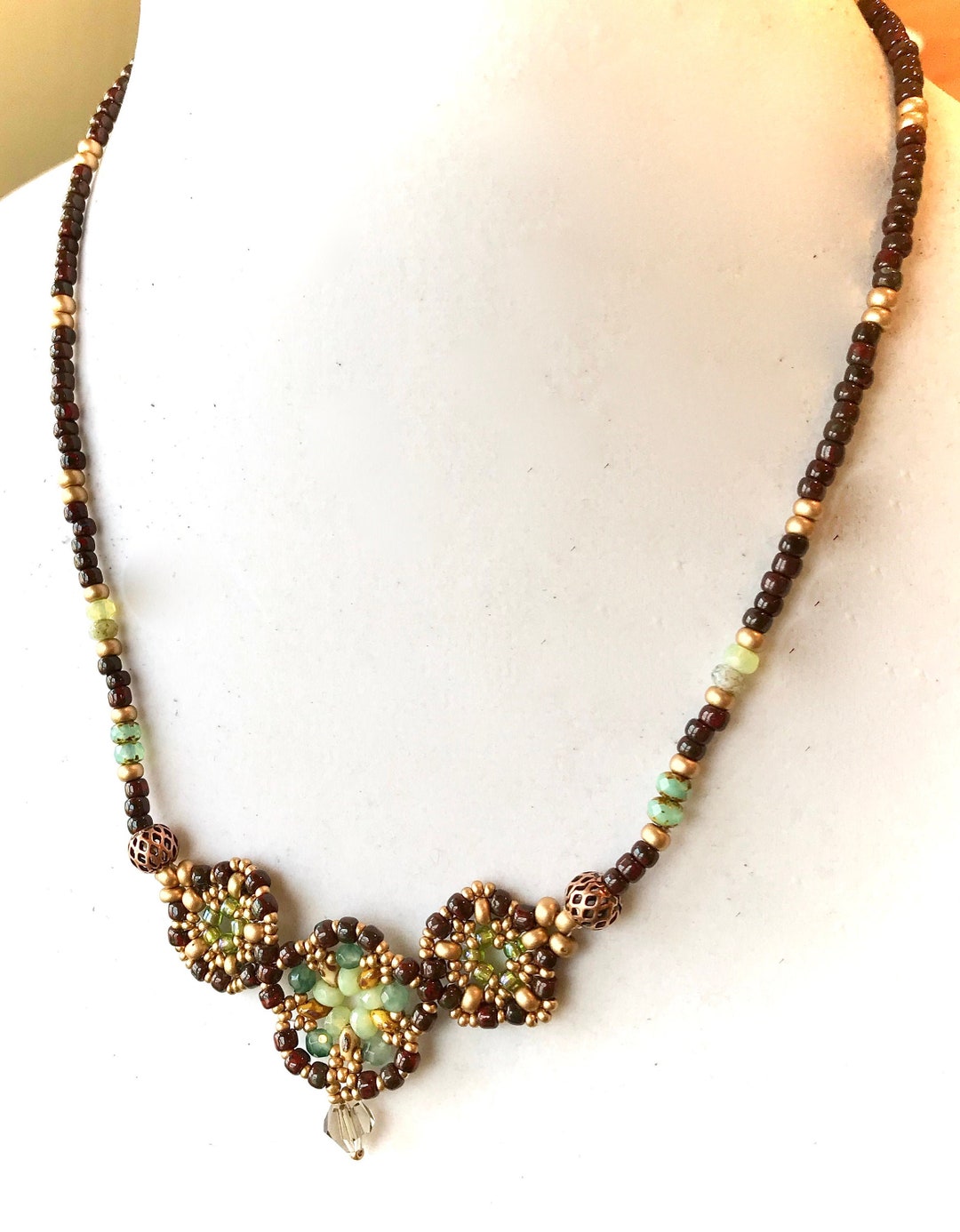 Handmade Jewelry Bead Necklace for Women, Mandala Bead Short Necklace, Handmade Unique Colorful