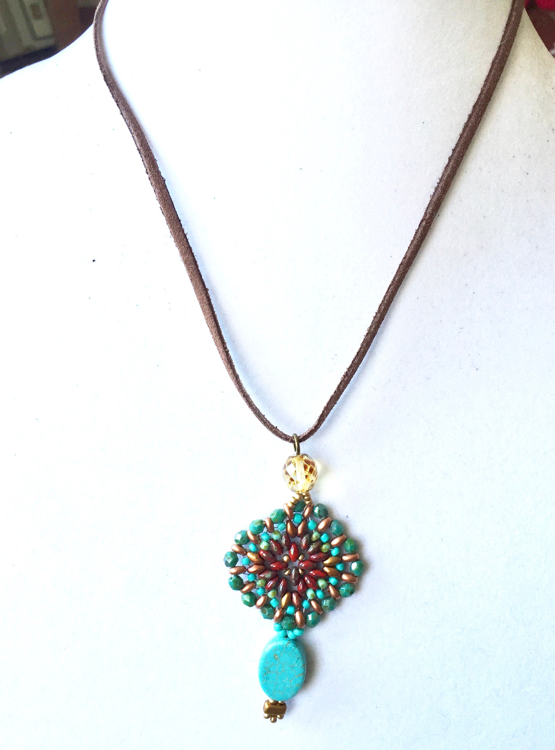 Leather Cord Necklace for Women/handmade Bead Pendent Etsy Canada