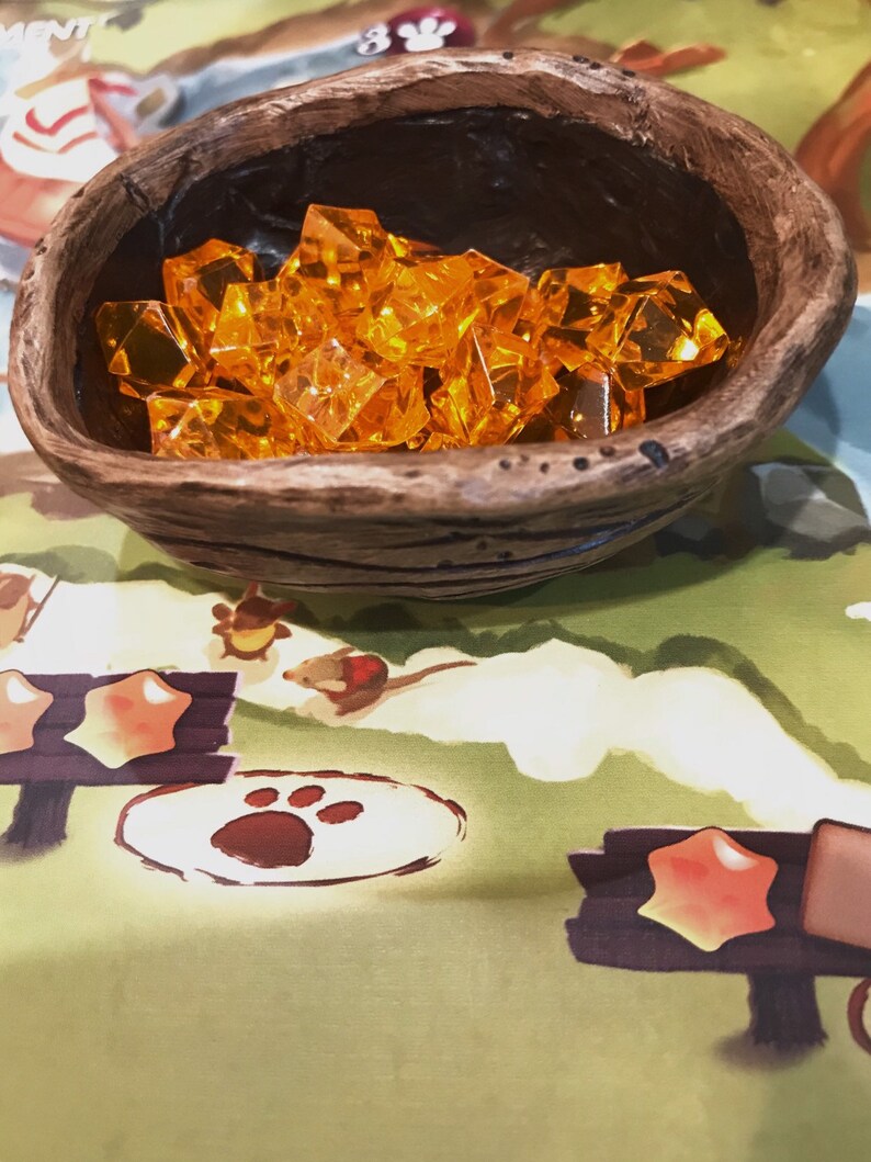 Walnut Nut Shell Resource Baskets / Bowls for board games such Etsy