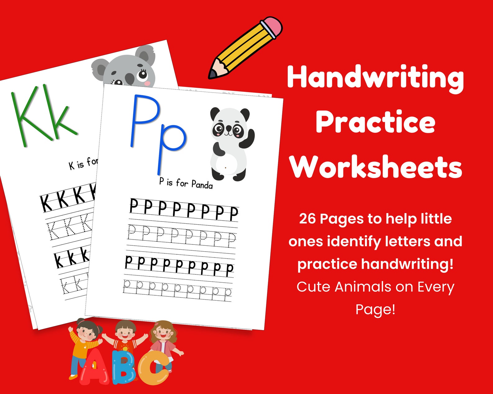 Preschool Pre-k Kindergarten Elementary Handwriting Practice Bundle ...
