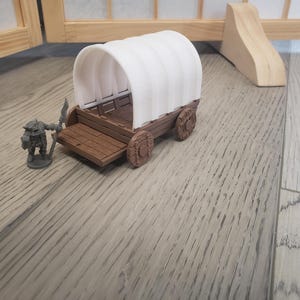 D&D Wagon, Dungeons and Dragons, Mini, Tabletop gaming, 28MM scale 3D Printed