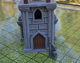 3D Printed Gothic Church: Tabletop RPG Terrain - D&D Graveyard Scenery