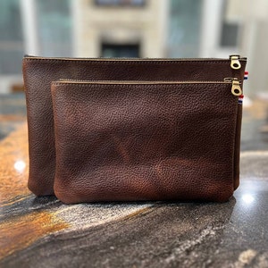 Estuche de cuero, Estuche de cuero con cremallera, Tarjetero, Estuche para lápices, Neceser, Neceser de maquillaje, Bolso de crochet, Clutch de cuero, Estuche de viaje con cremallera