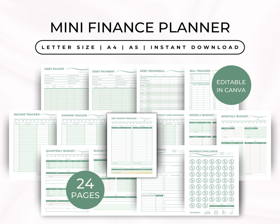 Budget Planner Printable Mini Bundle – Monthly and Weekly Budget ...