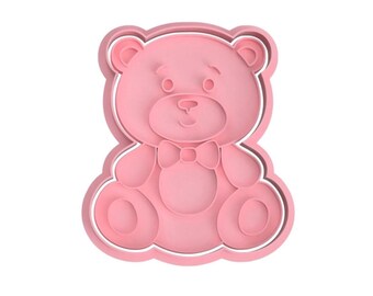 Teddybär Cookie Cutter: Fondant Stempel, Kuchendekorations-Werkzeug
