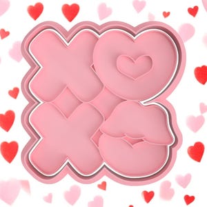 Xoxo Kiss Hug Cookie Stamp and Cutter