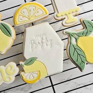 Frame with lemons Cookie Cutters Stamp for Cake Cupcake Cookie Decorating Tools