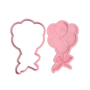 Cortadores de galletas con forma de globo, cortadores de sellos para fondant, herramientas para decorar galletas
