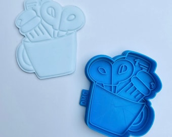 Cup with scissors line pencil Cookie Stamp Cutters Fondant Stamp Cutters Mould Cake Cookie Decorating Cutters Tools