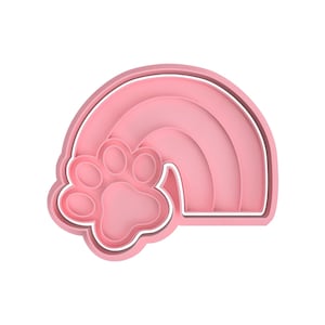Rainbow with paw Cookie Cutters  Stamp