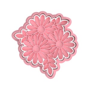 Daisy flowers Cookie Cutters Stamp