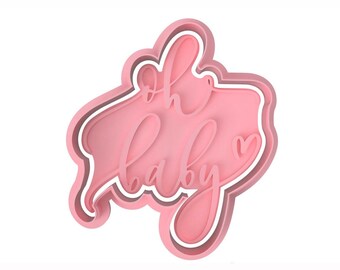 Oh baby Cookie Stamp Cutters Fondant Stamp Cutters Mould Cake Cookie Decorating Cutters Tools