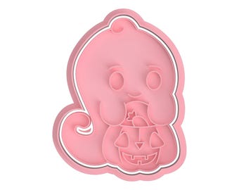 Cortador de galletas de Halloween con forma de calabaza fantasma