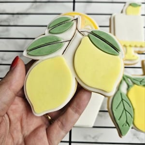 Lemons with leafs Cookie Cutters Stamp for Cake Cookie Decorating Tools