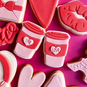 Coffee cup to go One Love cookie stamp and cutter