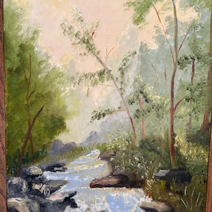 Running Stream oil painting