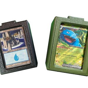 Deckbox com janela de visualização - caixa de armazenamento para cartas colecionáveis
