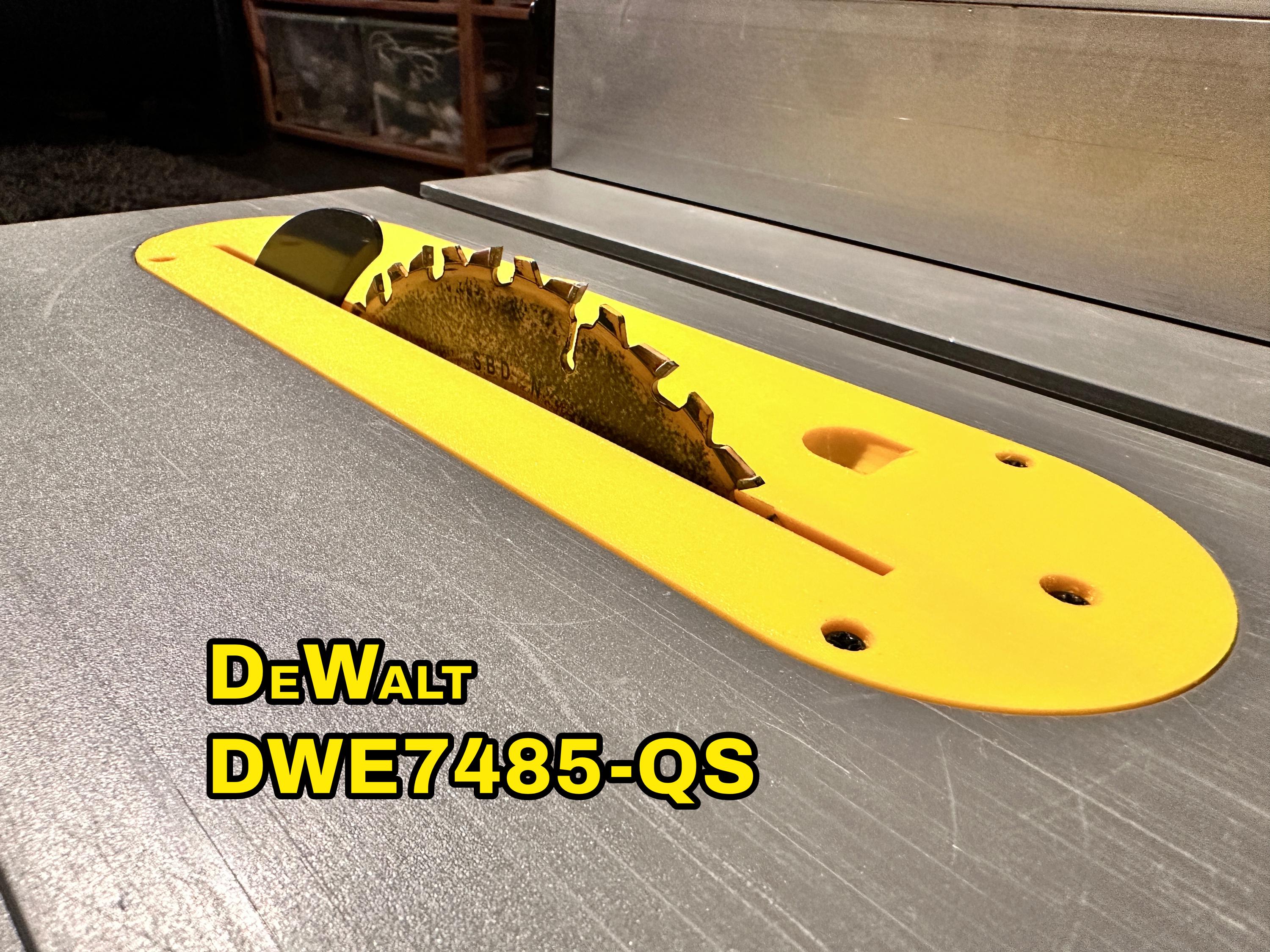 DeWalt DWE7485-QS Tischkreissäge / Sägetisch Zero Clearance Einlegeplatte | Für präzises Sägen | 90- und 45-Grad-Versionen verfügbar