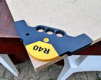 Rundecken-Schablonen-Ausstecher-Set | 8 verschiedene Kurven, R5 bis R40 | Einsätze Formen | 1 Schablone mit 8 Schablonen | Mit passendem Etui