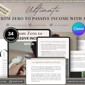 Passive Income with AI eBook: Beginner&#39;s Guide to Digital Business (PDF Download